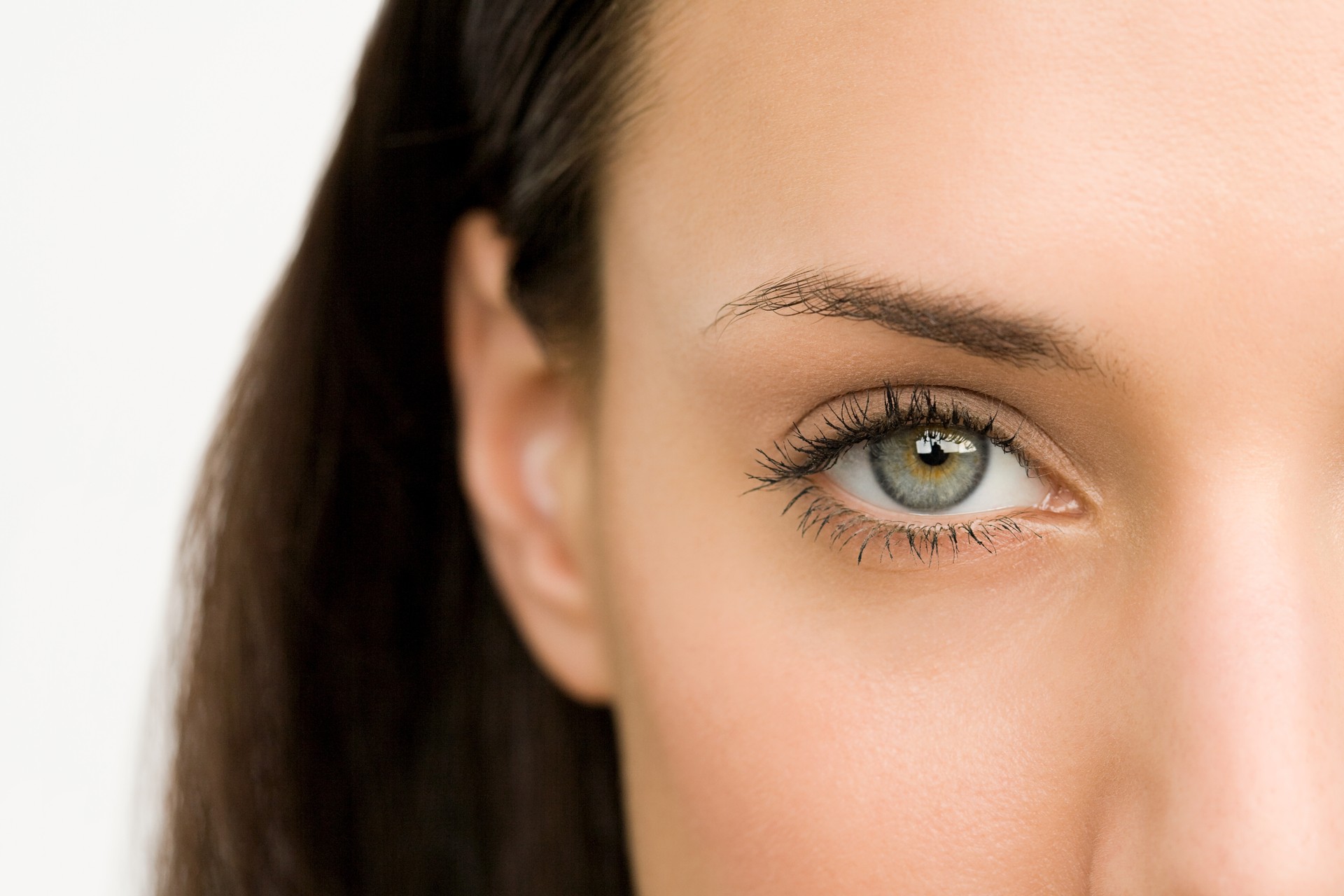 Close up of a young womans eye